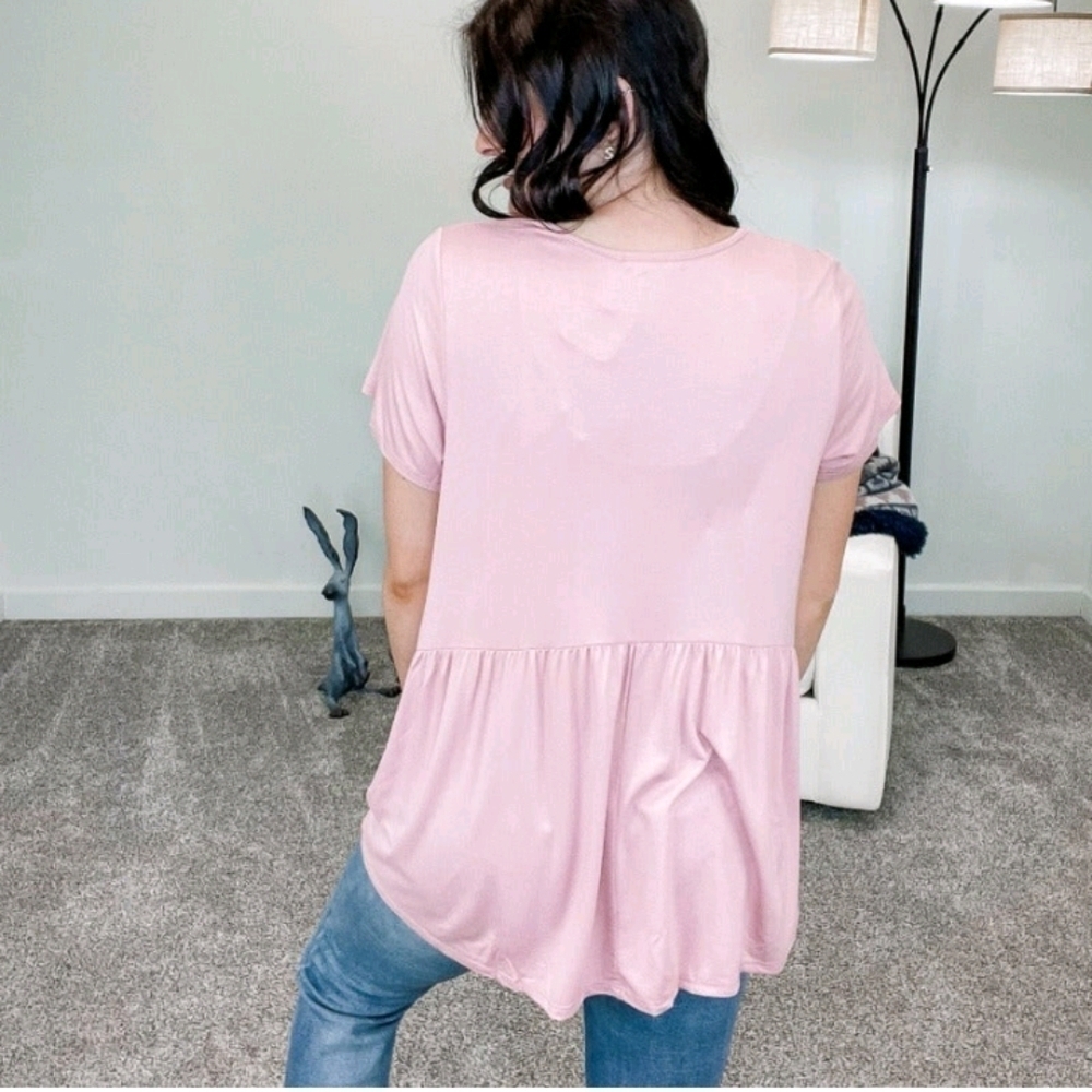 West Loop | Pink babydoll tunic top - Picture 6 of 6